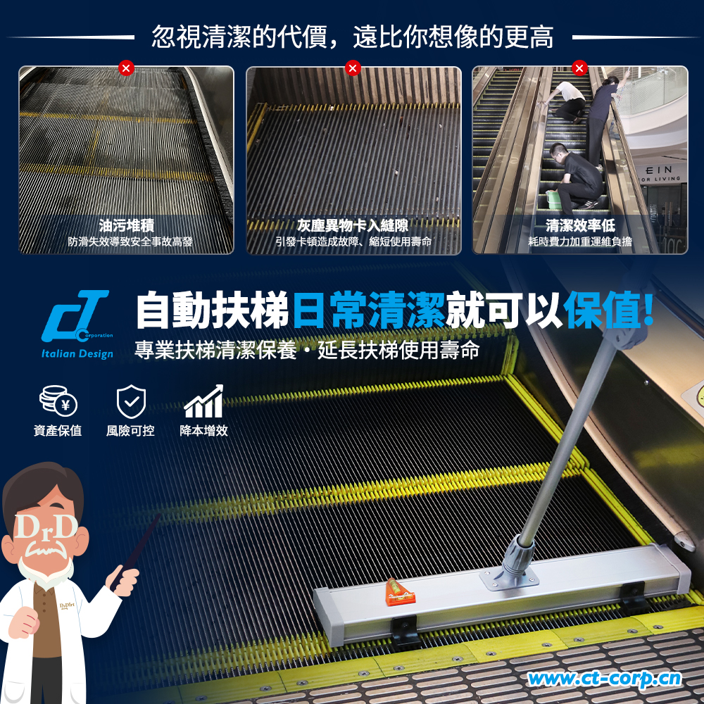 商場、物業老闆注意！自動扶梯清潔唔做足，代價隨時大到你唔信！ - Cleanic Cleaning Equipment